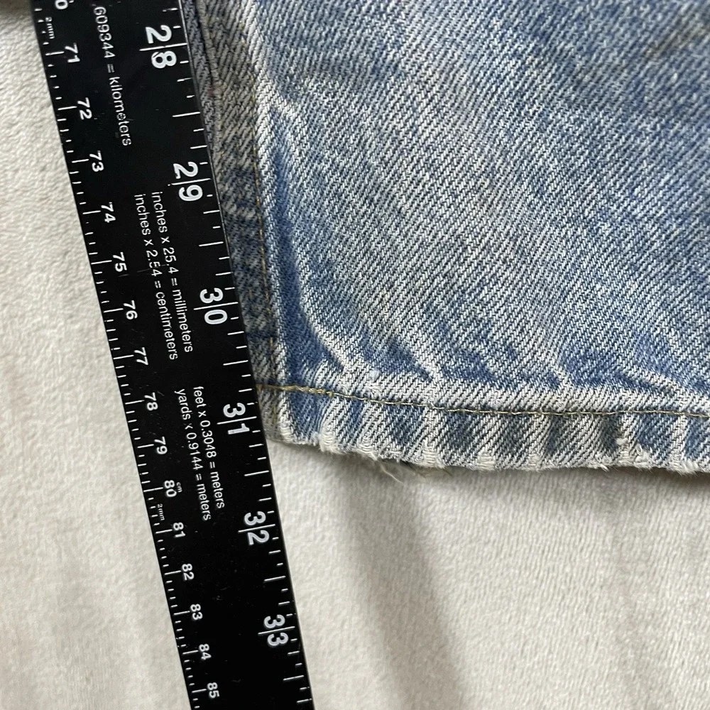 Vtg Carhartt Double Knee Pants Mens 34x32 Thrashed Distressed B73 DST Blue Jeans
